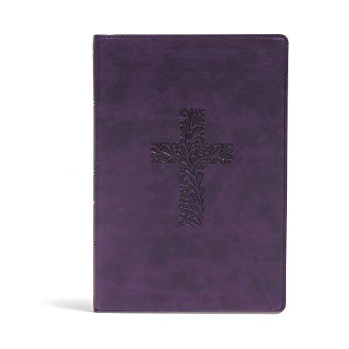 KJV Rainbow Study Bible, Purple LeatherTouch, Black Letter, Pure Cambridge Text, Color Coded, Bible Study Helps, Reading Plans, Full-Color Maps, Easy to Read Bible MCM Type