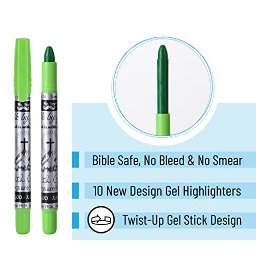 Mr. Pen Bible Journaling Kit, 18 Pack - 10 Gel Highlighters, 8 No Bleed Pens, Bible Pens and Highlighters, No Bleed, Gift