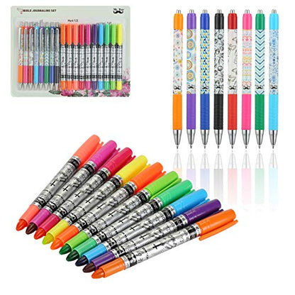 Mr. Pen Bible Journaling Kit, 18 Pack - 10 Gel Highlighters, 8 No Bleed Pens, Bible Pens and Highlighters, No Bleed, Gift