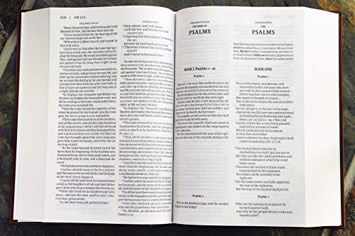 KJV, Amplified, Parallel Bible, Large Print, Hardcover, Red Letter: Two Bible Versions Together for Study and Comparison