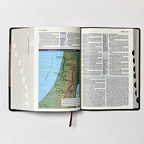 KJV, The King James Study Bible, Leathersoft, Burgundy, Thumb Indexed, Red Letter, Full-Color Edition: Holy Bible, King James Version